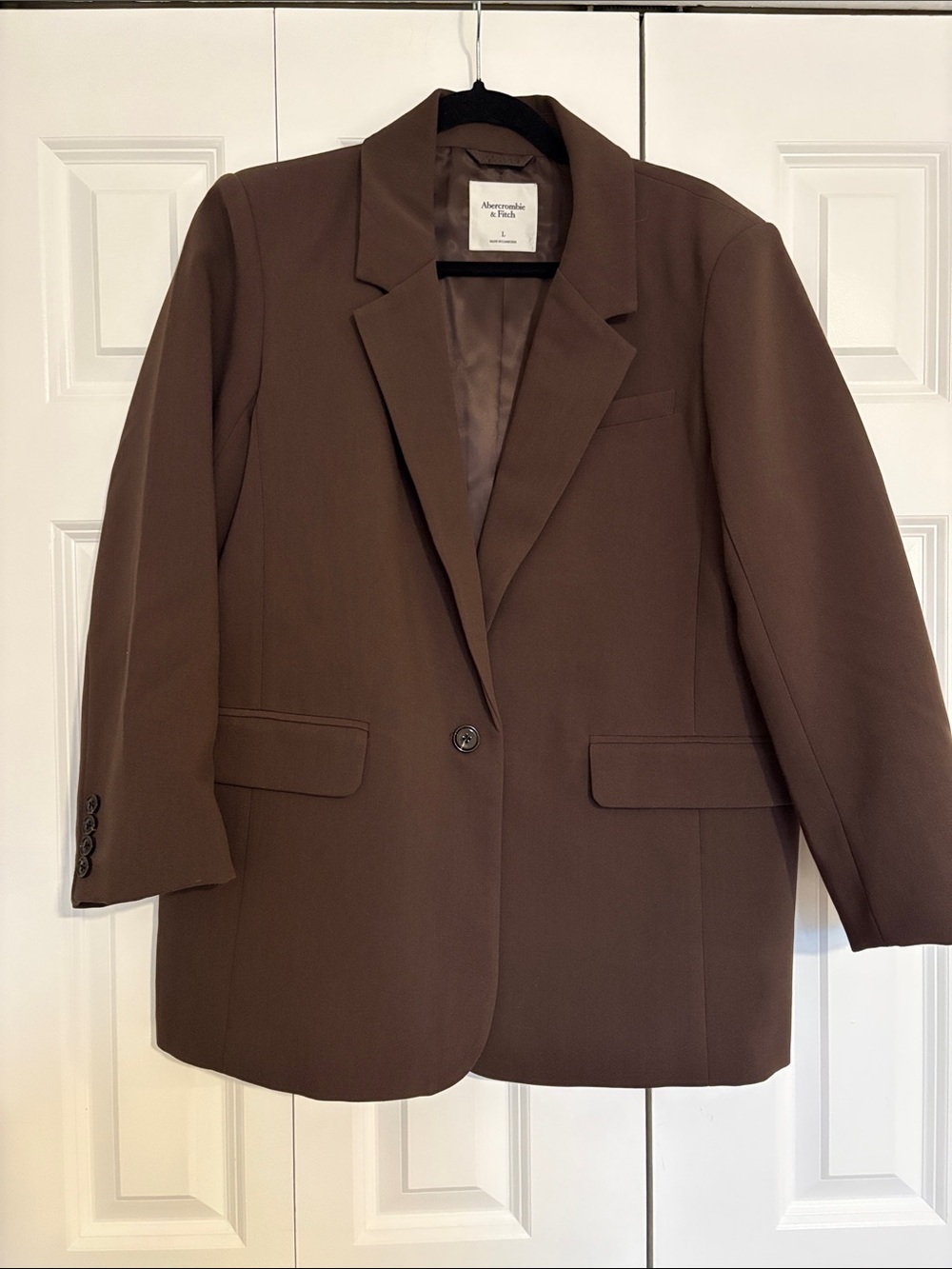 Abercrombie & Fitch Brown Single-Button Women's Blazer